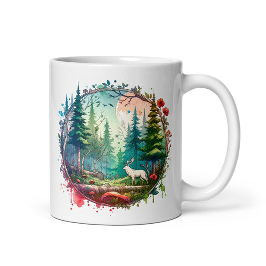 Enchanting Forest Landscape Ceramic Mug - 