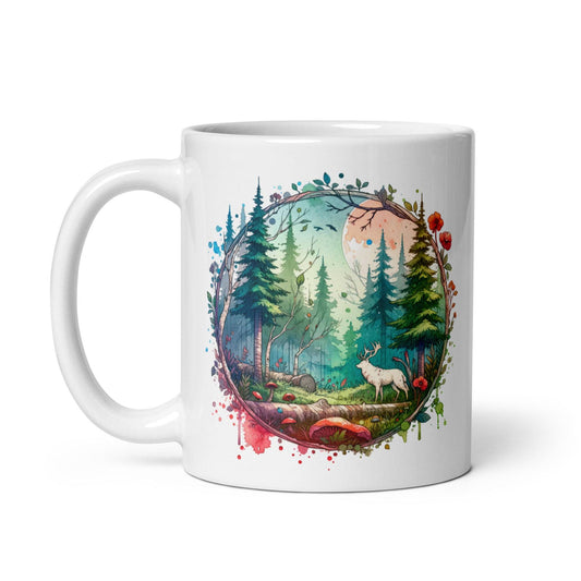 Enchanting Forest Landscape Ceramic Mug - 