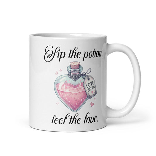 Magical Love Potion Heart Mug - Unique Ceramic Cup for Beverages - 