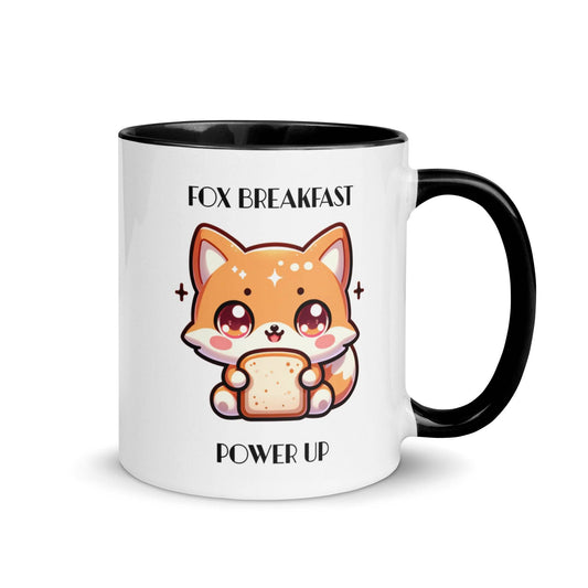 Adorable Fox Mug - Aesthetic Kawaii Design with Colorful Interior - 