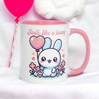 Kawaii Bunny Rabbit Balloon Mug - Adorable Design -