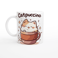 a coffee mug with a cat in it