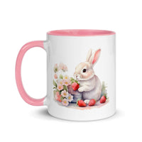 Cute Bunny Gift - Adorable Rabbit & Strawberries Mug, Perfect Coffee Cup for Bunny Lovers, Unique Easter Gift Idea 