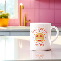 Emoji Mug "You Light Up My Sky" - Cute Coffee Cup with Romantic Emoji, Perfect Love Gift for Couples Littlecutiepaws
